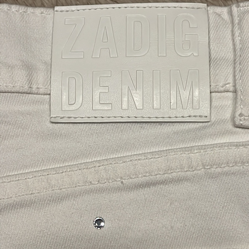 ZADIG & VOLTAIRE Storm Crystal-embellished Mid-Rise Jean Shorts - Picture 5 of 9